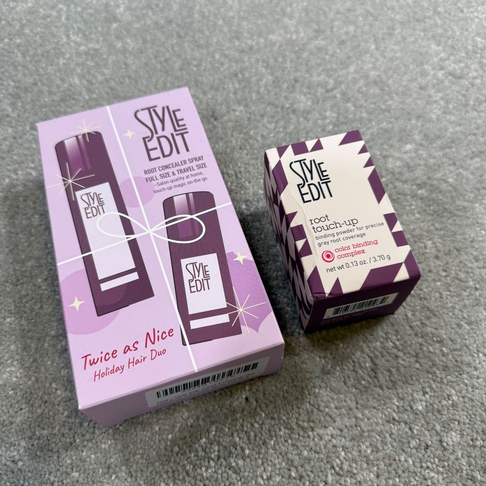 Style Edit New Dark Brown Root Concealer Spray Duo Root Touch-Up Binding Powder